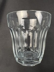7 x Pasabahce Palaks Baroque Clear 10 Panel Juice Glass Tumbler Turkish Turkey