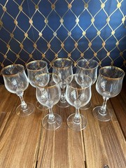 American Stemware PRINCETON Wine 7 oz glasses Set of 10 Lead Crystal Blown Glass