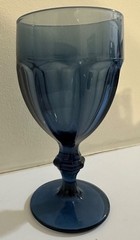 Libbey Gibralter Duratuff, Dusky Blue Water Goblet / Glass