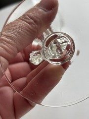 Vintage Tuxedo Penguin Stem Art Nouveau Glass Wine Manhattan Cordial Set Of 2