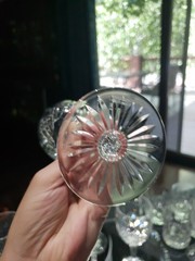 (1) Wine Claret Glass 7-3/4″ Goblet, Cut Crystal Edinburgh Montrose Signed