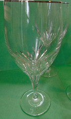SET of 2 Noritake Turning Point Platinum Crystal Tea Water Wine? Retired EUC