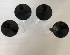 MIKASA ALEXANDRA BLACK~STEMWARE~WATER/WINE GLASS~8.5”~EXC COND