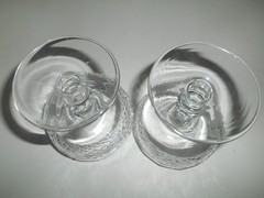 Pair of Waterford Colleen Cut Crystal 5 oz. Champagne / Tall Sherbet Short Stem