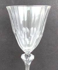 3 Cristal D’Arques Durand Paris France DAMANTIS Clear Optic 8″ Wine Glass