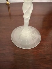 Carder Steuben Jade Green and Alabaster Wine Glass