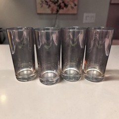 Libbey Ombre Blush Pink Tumblers, Set of 4, Vintage Glassware, Drinking Glasses