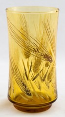Libbey – Harvest Time Amber Wheat 12 oz Glass Vintage Late 70’s / Early 80’s