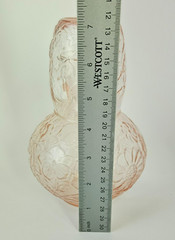 Vintage Pale Pink Depression Glass Floral Tumble Up Bedside Water Carafe & Cup