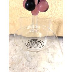 NEW Murano Hand Blown Art Glass GRAPES Martini Wine Champagne Goblet NWT