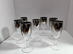 Silver Fade (7) France Wine Cordial Glass 3oz