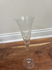 COLONY Dove Love Champagne Etched Flute Glass 11″ Label Hand Made Romania