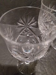 Set Of 6 Lausitzer Cut Pinwheel Crystal Cordials German Democratic Republic