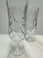 Set of 3 Crystal Glass Fifth Avenue PORTICO Iced Tea Glasses S