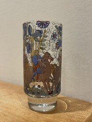 Kurt Hammer Magical Forest Horse Riders Juice Glass, 4 oz, Folk Art German EUC