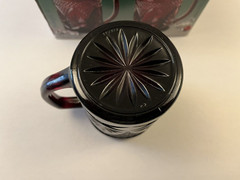 Vintage Luminarc 4″ Ruby Red Glass Mugs Made in France Set of 4 NEW IN BOX
