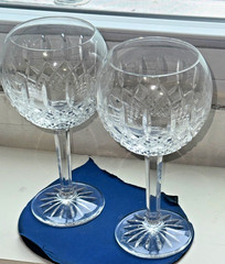 Waterford Crystal BALLYBAY overside 2 Balloon Goblet 1 Cattlesmaine wine Glasses
