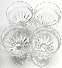 Lovely Simone by Bohemia Crystal Set of Four Wine Glasses 7 1/8″-Discontinued