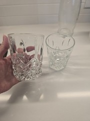 Edinburgh International Crystal Set of 2 Whiskey Glasses Tumblers 4″