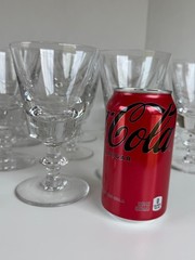 13 Val St Saint Lambert State Plain Water Large Goblet Glass Crystal Vintage