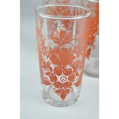 Vintage Anchor Hocking 12oz Orange Drinking Glasses Set of 8 1960s Retro