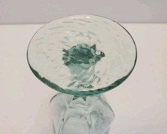 Set of 6 Libbey Chivalry Green 6.25″ Vintage Textured Footed Goblets/Glasses
