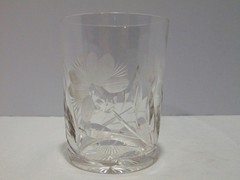 American Brilliant Cut Glass Floral Crystal Tumbler