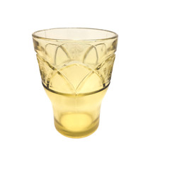Federal ROSEMARY Flat Tumbler Amber Dutch Rose Depression Glass 1930s
