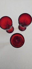 Vintage Decorative Red Glasses Approximately 3 Inches In Height