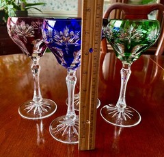 Cut to Clear Wine Glasses Crystal Tritschler Winterhalder 6oz 7 1/2 inches 4