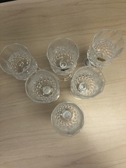 6 Count Of Cristal d’ Arques Lead Crystal Longchamp 17,5 cl Goblet Wine Glasses