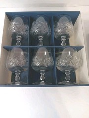 Handcut Crystal Bohemian Stemware 6 Piece Set