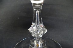 Tiffin Mirage Set of 4 Water Goblets – Cut & Polished – Air Bubble in Stem