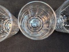4 Arcoroc USA Arcade Bengale 5oz Double Shots/Juice Clear Scalloped Foot 3.5in