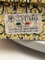 Cristalleria Fumo Italian Cordial Liqueur Glasses Set of 4 Gold Rim Boxed