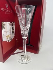 Waterford Crystal Flute 12 Days of Christmas 3 Three French Hens 3rd Ed w/ Charm