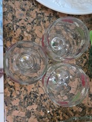 VINTAGE Libbey Stemmed Autumn Leaves Goblet Glasses – SET LOT of 3 – 7″ Height