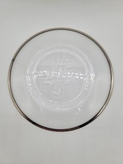 Bridal Belle 7.5″ Crystal Salad Plates Fostoria Platinum Trim Set of 4