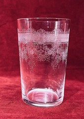 SAINT LOUIS PAPIN FLAT TUMBLER CRYSTAL GLASS GLASS CUP CRYSTAL ENGRAVED A