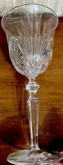 6 GORHAM ROSEWOOD, Cut Lead Crystal Wine Glasses New In Original Box, 8”T, 6oz.