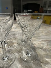 Val St Lambert? Wine & Goblet Glasses Set 7 Varied