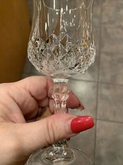 Set Of 6 Chrystal Wine/Champage Glasses Pristine Condition.They Ring Like A Bell