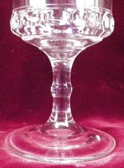 Dakota Goblet Ripley & Co Clear Glass Etched Oak Leaves EAPG 1885 Antique #26