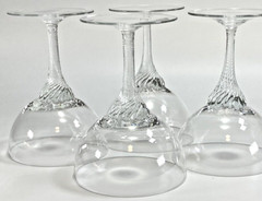 Pretty Twisted Stem Champagne Glasses 5 1/4″ Set of Four