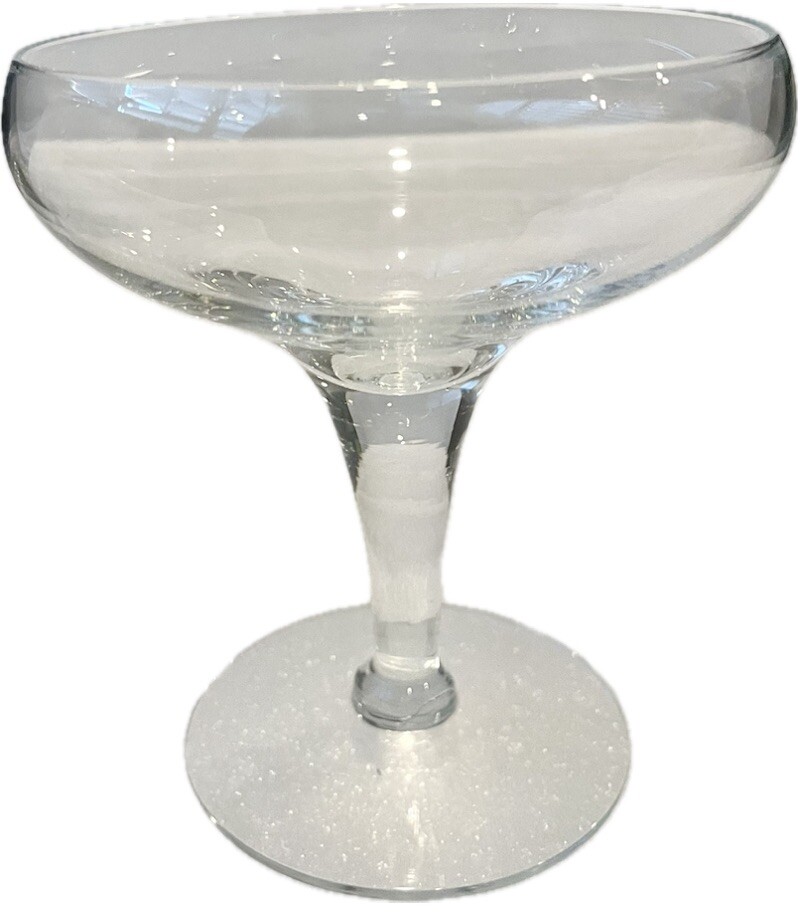 Crystal Champagne Coupe Glass Sparkling Wine Vintage MCM Retro