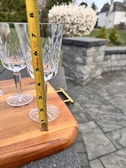 Lenox Clear Crystal Saratoga 8 Oz Water Goblet Red Wine Glass 7.5″~Set Of 6