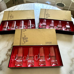 VINTAGE LENOX IRISH COFFEE HAND BLOWN LEAD CRYSTAL GLASSES IN ORIGINAL BOX