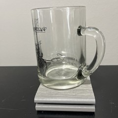 Vintage glass mug with Seagrave fire engine pictured from 1887