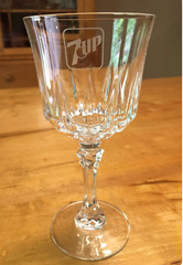 Set of 3 7UP Crystal Wine Glasses, Avignon, Cristal D’Arques – Rare