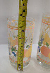 Vintage Libbey 3 Piece Glass Set Fruit & Lattice Tumbler And Juice